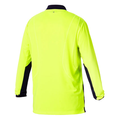 KingGee K54840 Workcool HiVis Spliced Polo L/S