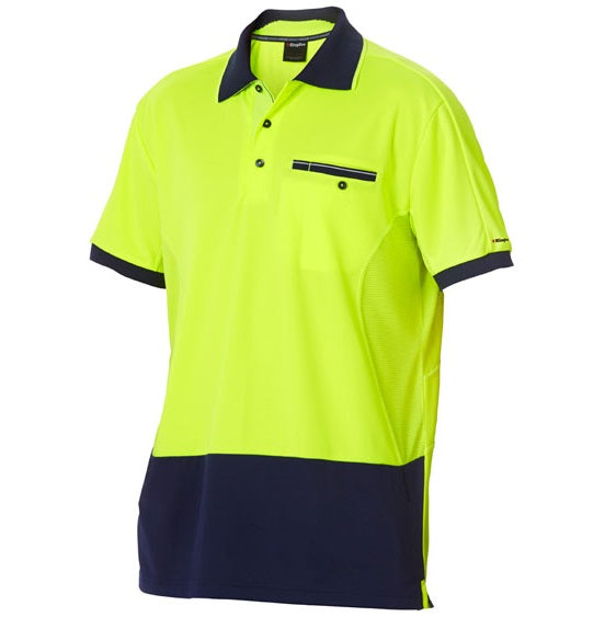 KingGee K54845 Workcool HiVis Spliced Polo S/S