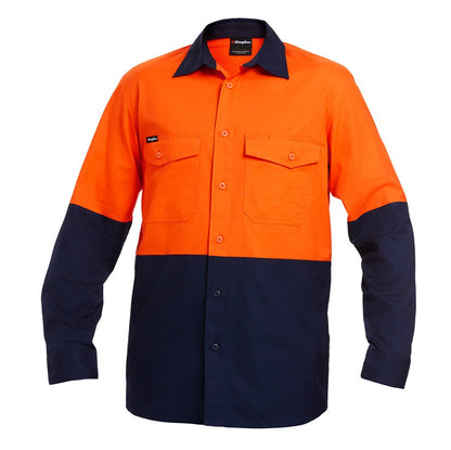 KingGee K54870 Workcool 2 HiVis Reflective Spliced Long Sleeve Shirt