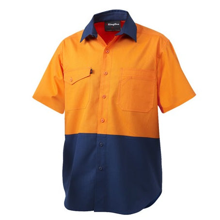 KingGee K54875 Workcool 2 HiVis Slipced Shirt S/S