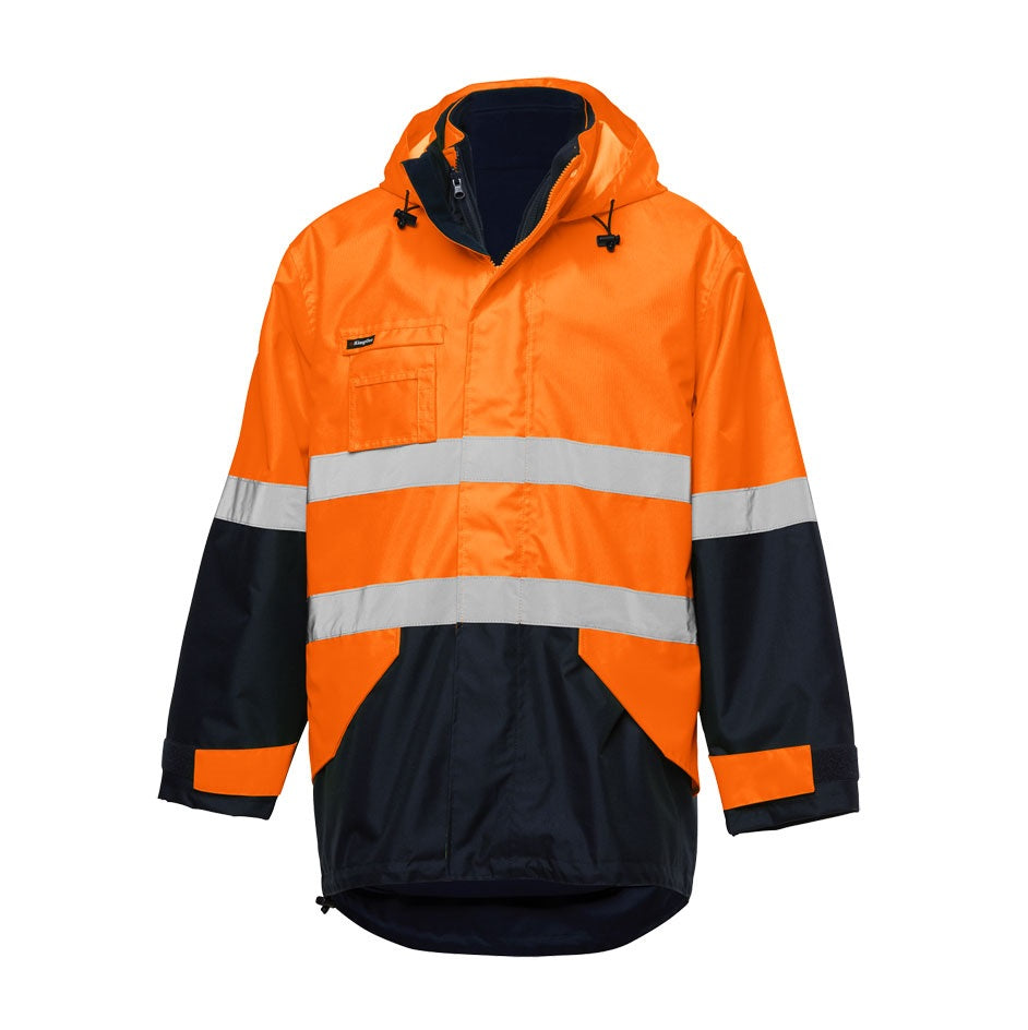 KingGee K55300 4 In 1 Hi Vis Waterproof Jacket