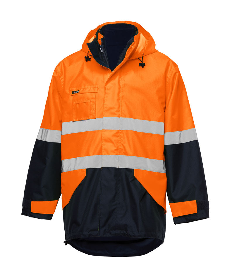 KingGee K55300 4 In 1 Hi Vis Waterproof Jacket