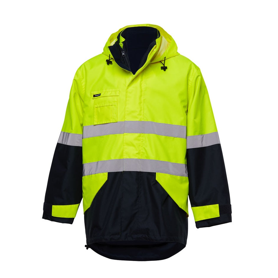 KingGee K55300 4 In 1 Hi Vis Waterproof Jacket