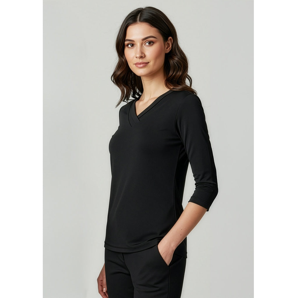 Biz Collection K819LT Lana Ladies V-Neck 3/4 Top