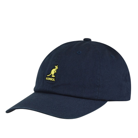 Kangol K5165HT Washed Baseball Cap - Navy - Angled View