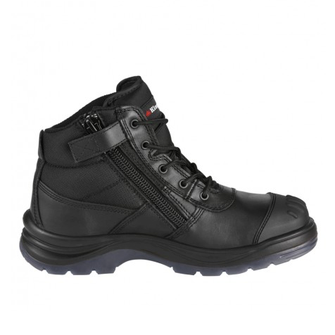 KingGee K27150 Tradie Black Zip Side Safety Boot