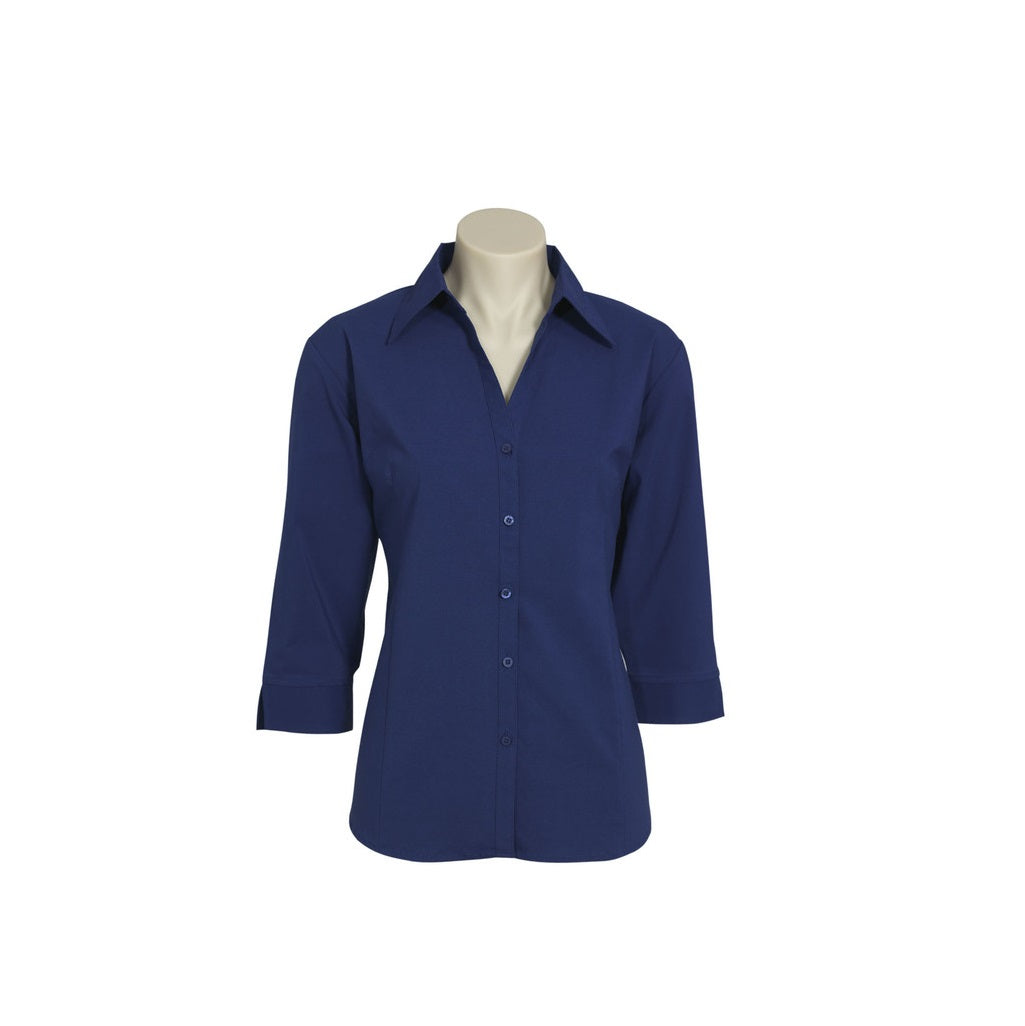 Biz Collection LB7300 Metro Ladies 3/4 Shirt - Royal - Alternative Front View