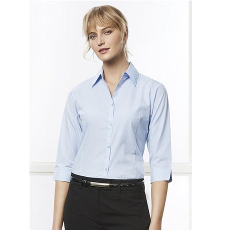 Biz Collection LB8200 Micro Check Ladies 3/4 Shirt