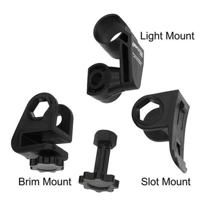 Maxisafe LNS-HMC7 Multi-Angle Helmet Mount for Accessory Slot or Brim