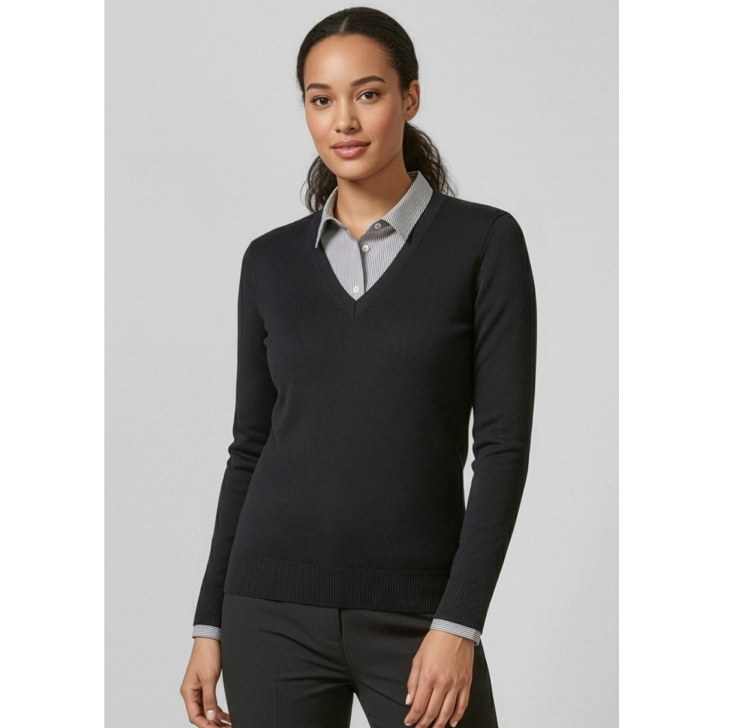 Biz Collection LP3506 Ladies V-Neck Knit Pullover