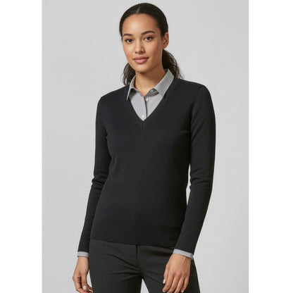 Biz Collection LP3506 Ladies V-Neck Knit Pullover