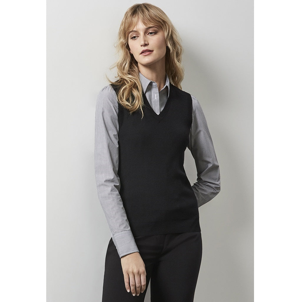 Biz Collection LV3504 Ladies V-Neck Knit Vest