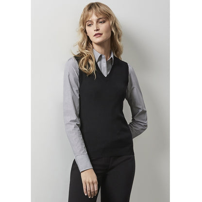 Biz Collection LV3504 Ladies V-Neck Knit Vest