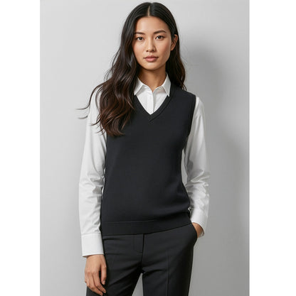 Biz Collection LV3504 Ladies V-Neck Knit Vest