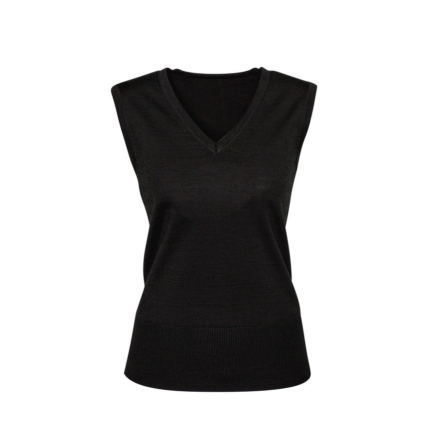 Biz Collection LV619L Ladies Milano Knit Vest - Black - Alternative Front View