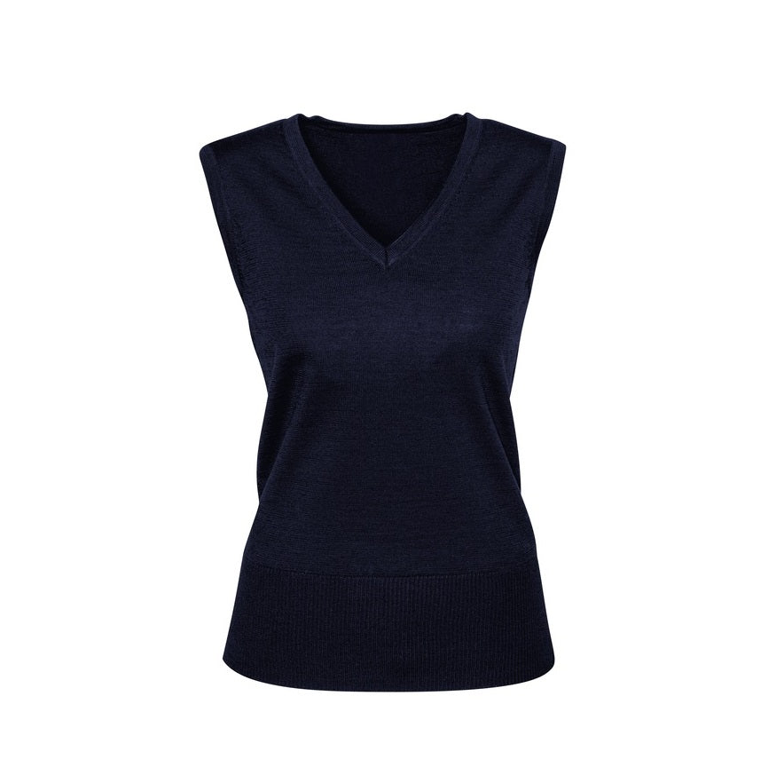 Biz Collection LV619L Ladies Milano Knit Vest - Navy - Alternative Front View