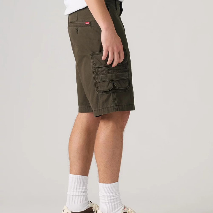 Levis 007W7 Fishing Cargo Shorts - Komodo Green Colour, Side View