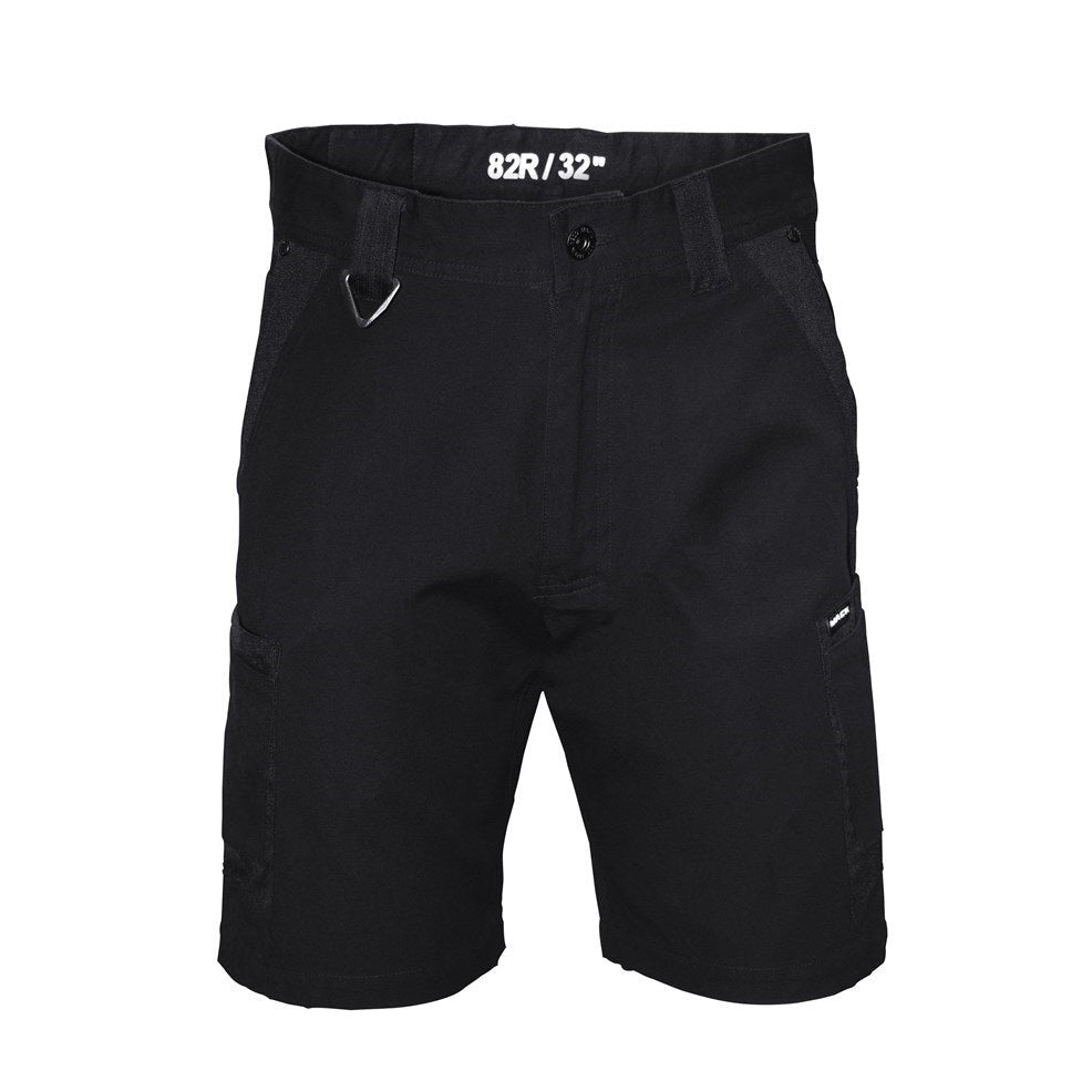 Mack MKALSH002 Anthem Mens Canvas Cargo Shorts - Black - Front View