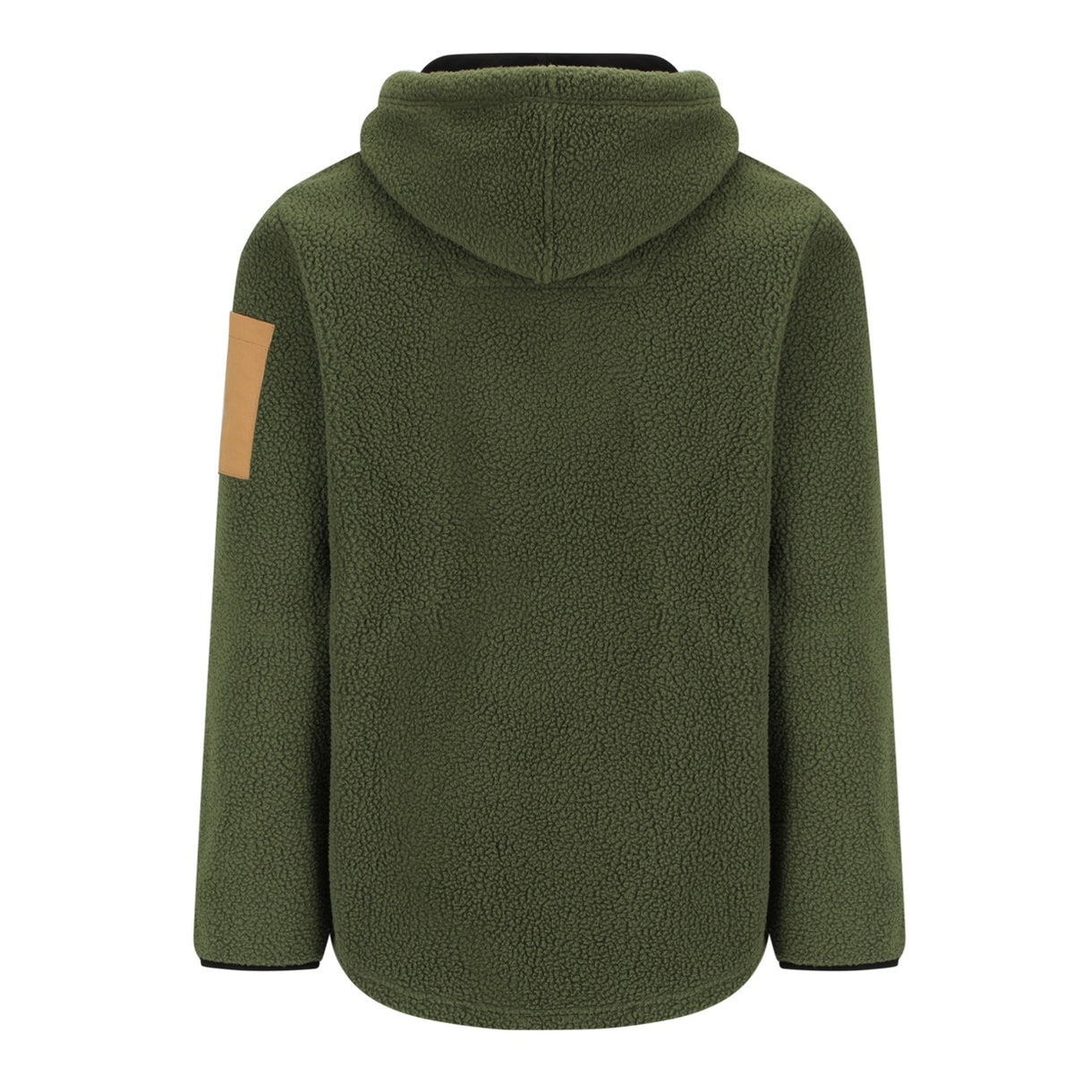 Mack MKHW26018 Mens LS Shearling Fleece 1/4 Zip Hoodie 370gsm - Olive Green - Back View