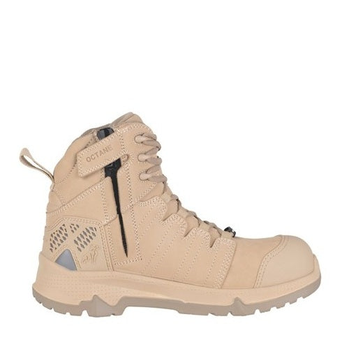 Mack MKOCTAN2Z Octane 2.0 Zip Sided Safety Boots - Sand Beige - Zip Side View