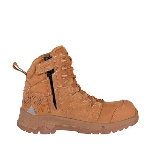 Mack MKOCTAN2Z Octane 2.0 Zip Sided Safety Boots - Honey Brown - Zip Side View