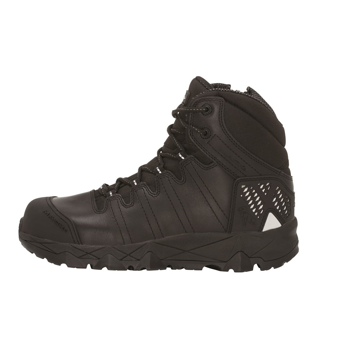 MACK Black Work Boots Reflective Side