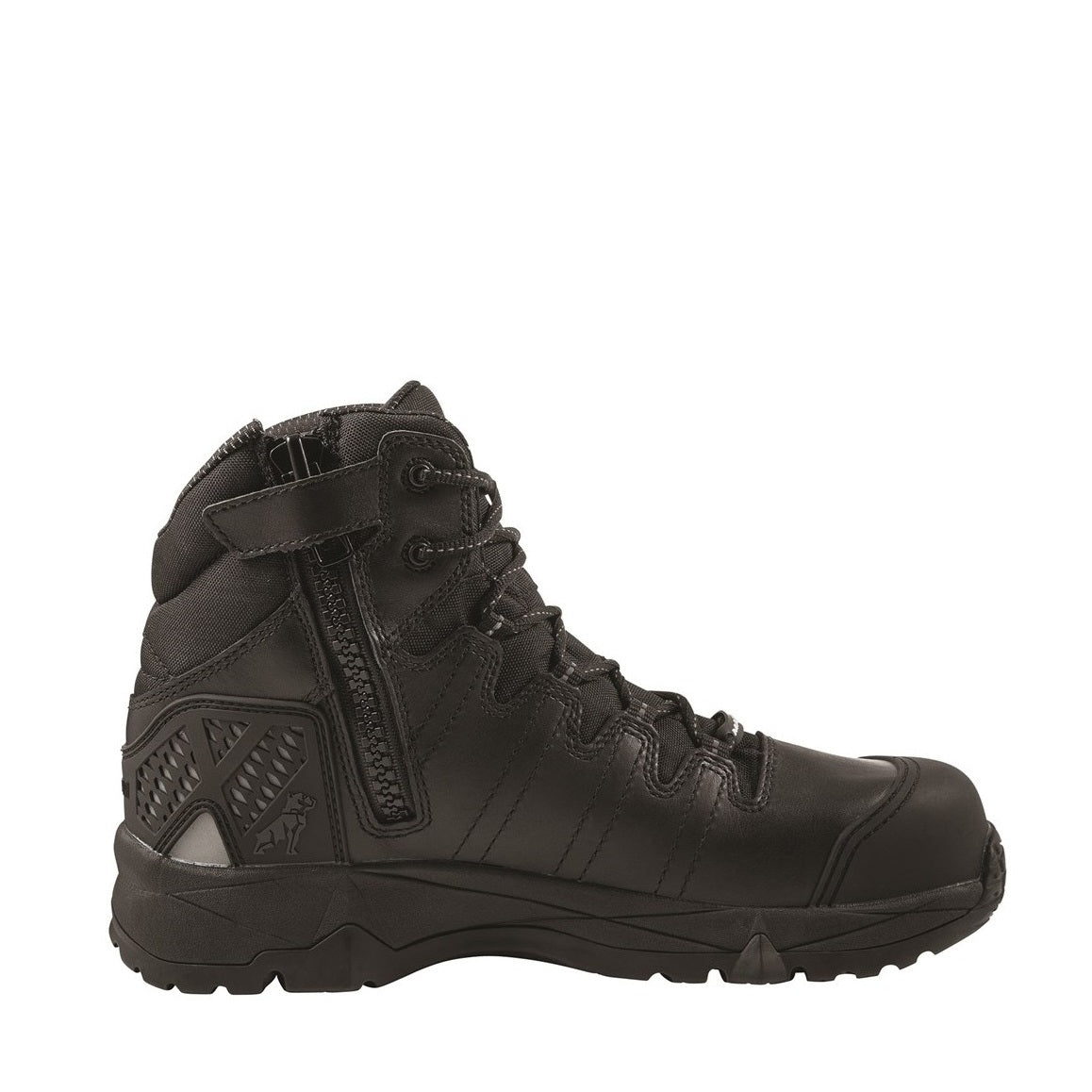Mack MKOCTANEZ Octane Unisex Zip Safety Boots - Black - Zip Side View