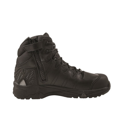 Black work boots - zip sided
