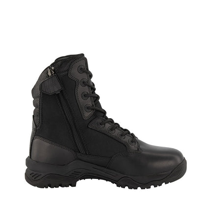 Black tactical boot with a zipper Magnum MSF860 Strike Force 8.0 SZ CT Womens Composite Safety Boots