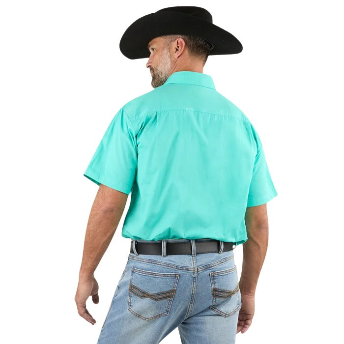 Ringers Western 118110004 Lake Argyle Mens Short Sleeve Full Button Work Shirt