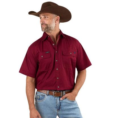 Ringers Western 118110004 Lake Argyle Mens Short Sleeve Full Button Work Shirt
