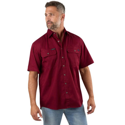 Ringers Western 118110004 Lake Argyle Mens Short Sleeve Full Button Work Shirt