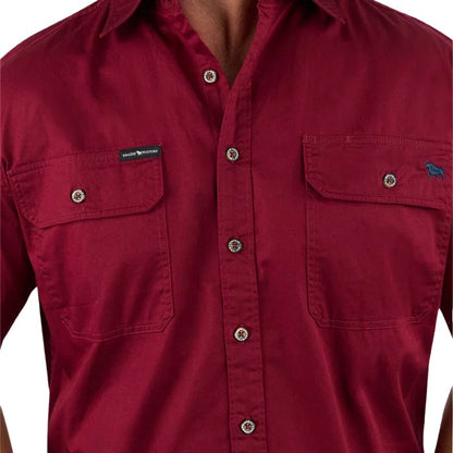 Ringers Western 118110004 Lake Argyle Mens Short Sleeve Full Button Work Shirt