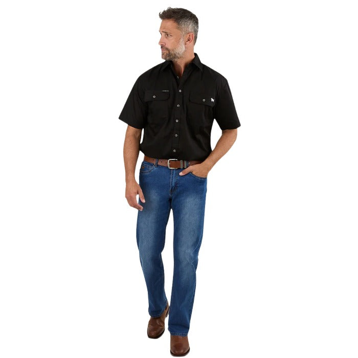 Ringers Western 118110004 Lake Argyle Mens Short Sleeve Full Button Work Shirt