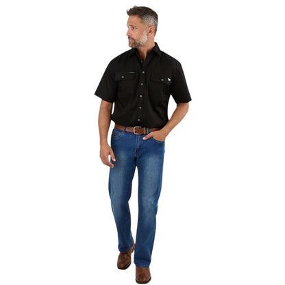 Ringers Western 118110004 Lake Argyle Mens Short Sleeve Full Button Work Shirt