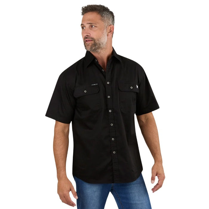 Ringers Western 118110004 Lake Argyle Mens Short Sleeve Full Button Work Shirt