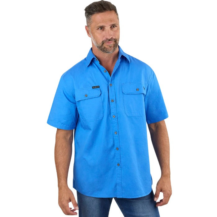 Ringers Western 118110004 Lake Argyle Mens Short Sleeve Full Button Work Shirt
