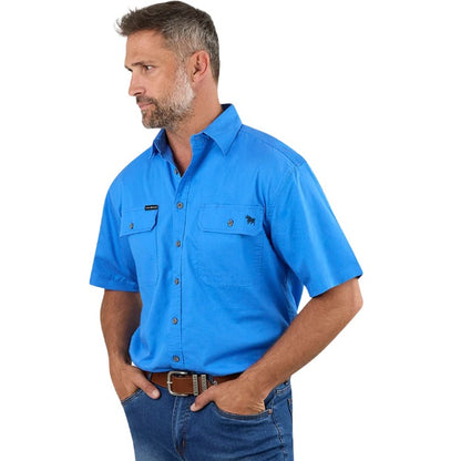 Ringers Western 118110004 Lake Argyle Mens Short Sleeve Full Button Work Shirt