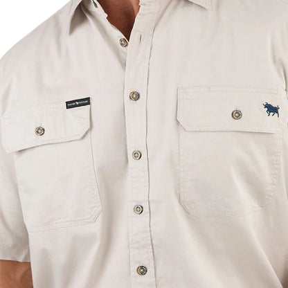 Ringers Western 118110004 Lake Argyle Mens Short Sleeve Full Button Work Shirt