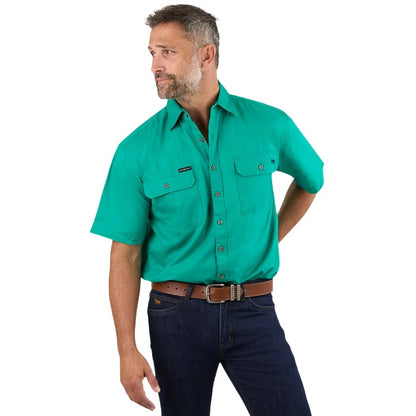 Ringers Western 118110004 Lake Argyle Mens Short Sleeve Full Button Work Shirt