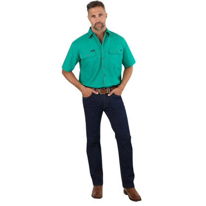 Ringers Western 118110004 Lake Argyle Mens Short Sleeve Full Button Work Shirt