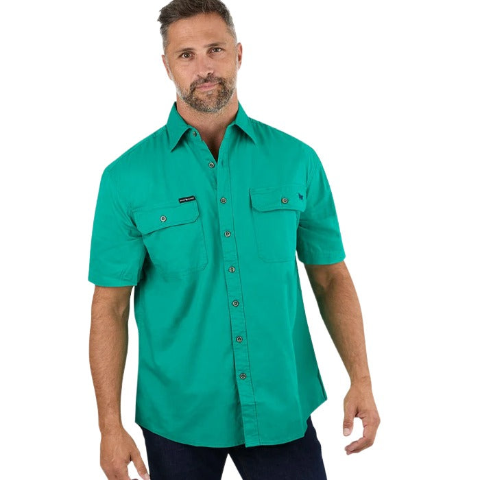Ringers Western 118110004 Lake Argyle Mens Short Sleeve Full Button Work Shirt