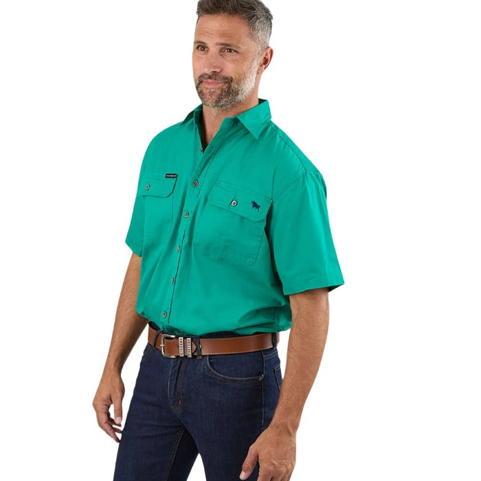 Ringers Western 118110004 Lake Argyle Mens Short Sleeve Full Button Work Shirt