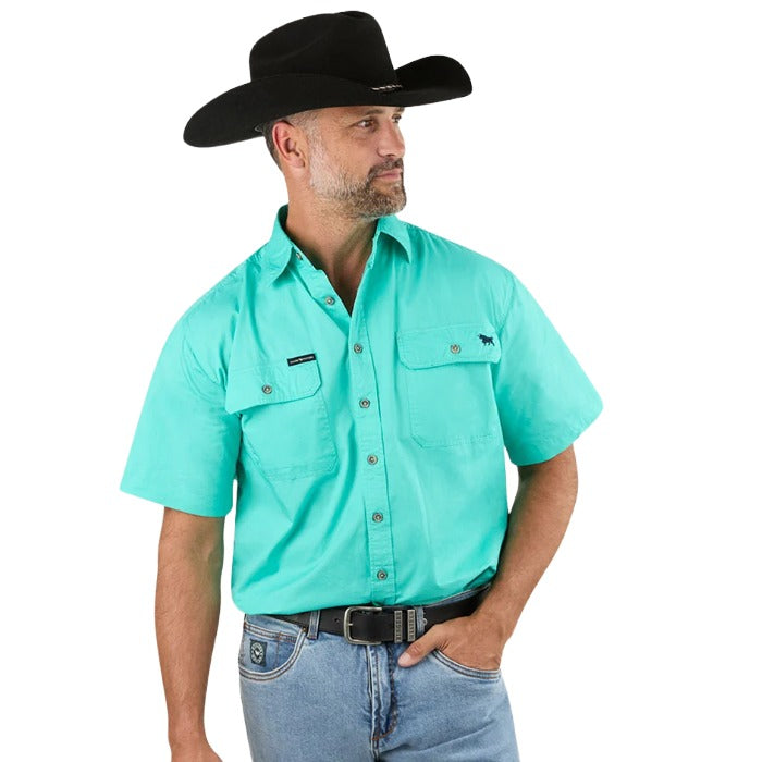Ringers Western 118110004 Lake Argyle Mens Short Sleeve Full Button Work Shirt