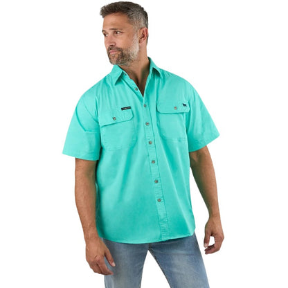 Ringers Western 118110004 Lake Argyle Mens Short Sleeve Full Button Work Shirt