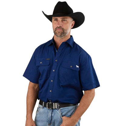 Ringers Western 118110004 Lake Argyle Mens Short Sleeve Full Button Work Shirt