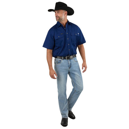Ringers Western 118110004 Lake Argyle Mens Short Sleeve Full Button Work Shirt