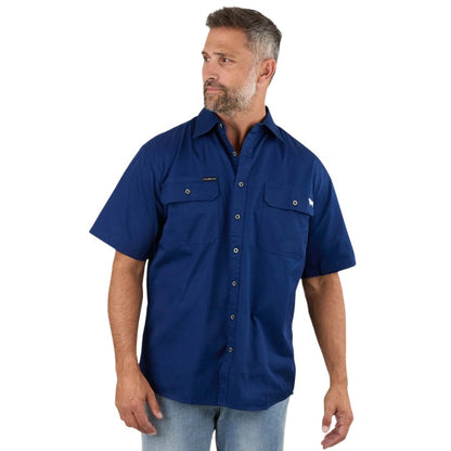 Ringers Western 118110004 Lake Argyle Mens Short Sleeve Full Button Work Shirt