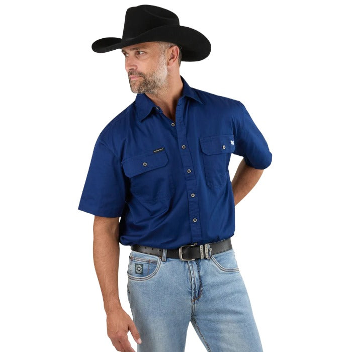 Ringers Western 118110004 Lake Argyle Mens Short Sleeve Full Button Work Shirt