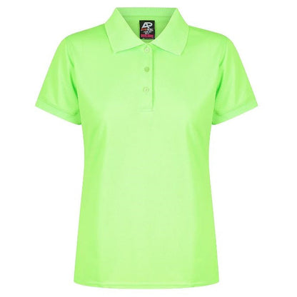 Aussie Pacific N2314 Lachlan Ladies Polo - Colour Neo Green - Front view